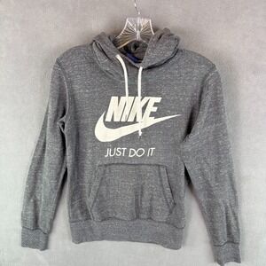 Vintage Blue Label Nike Women's M Gym Lightweight Pullover Hoodie Gray Fleece